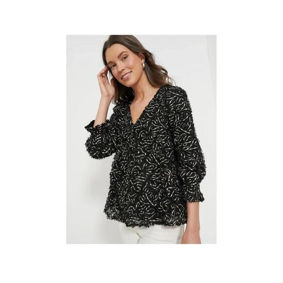 Tuckernuck Nightly Organza Easton Blouse $168 NWT Medium - Picture 1 of 5